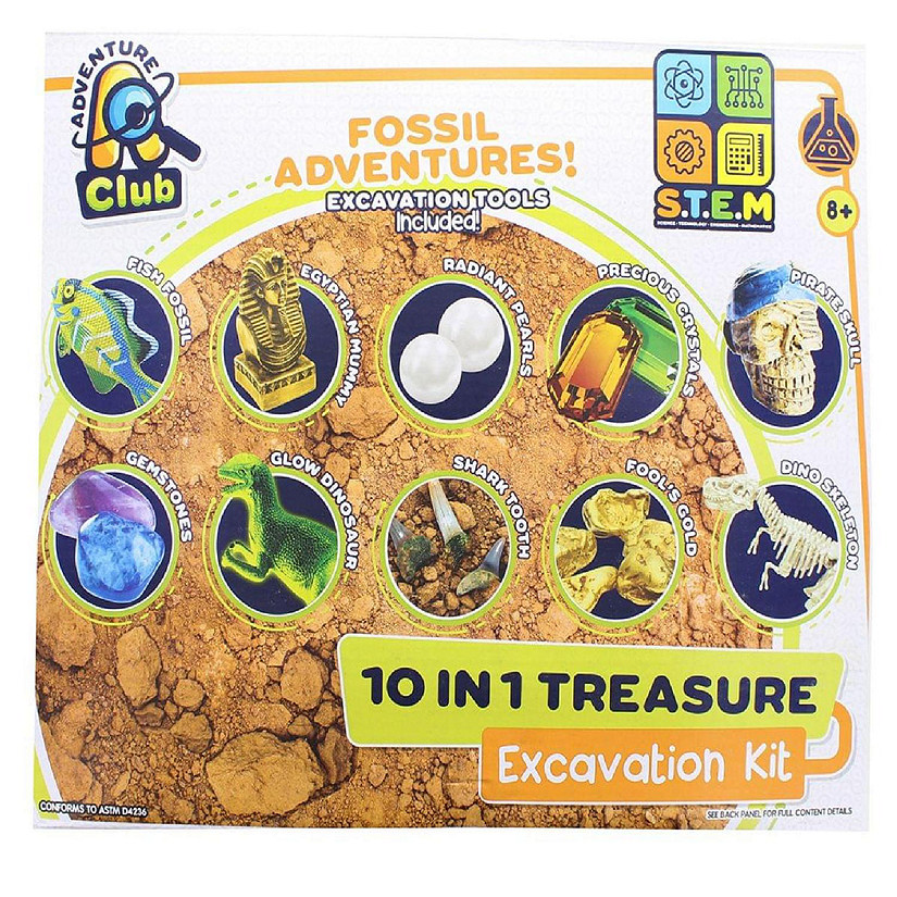 Fossil Adventures 10-in-1 Treasure Excavation Kit Image
