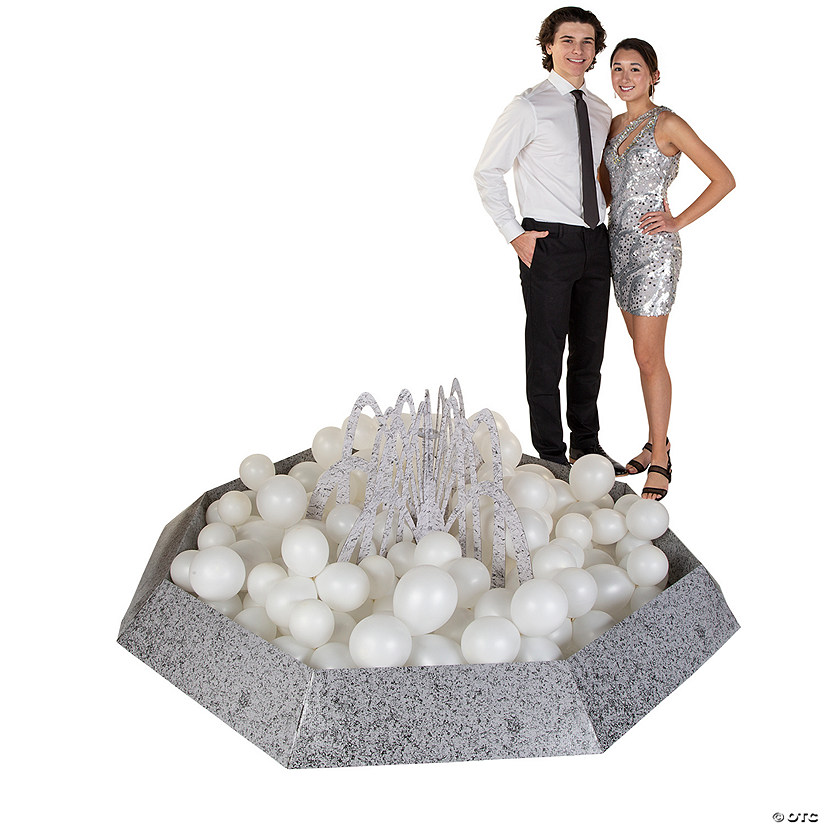 Fountain Stand-Up with White Balloons Kit - 193 Pc. Image