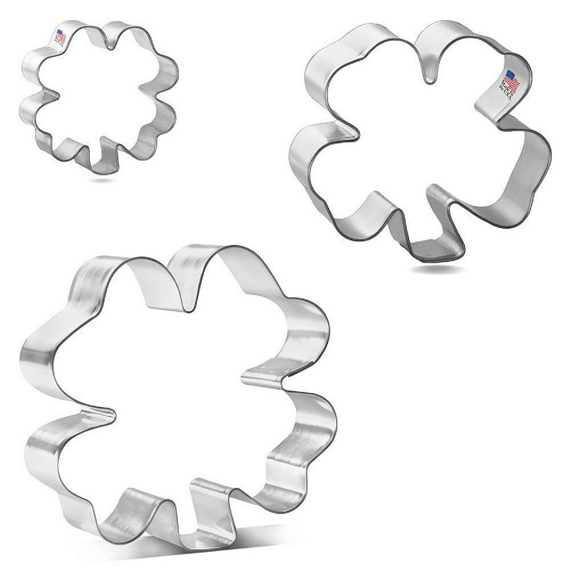 Four Leaf Clover Cookie Cutter 3 Pc Set HS0476 Image