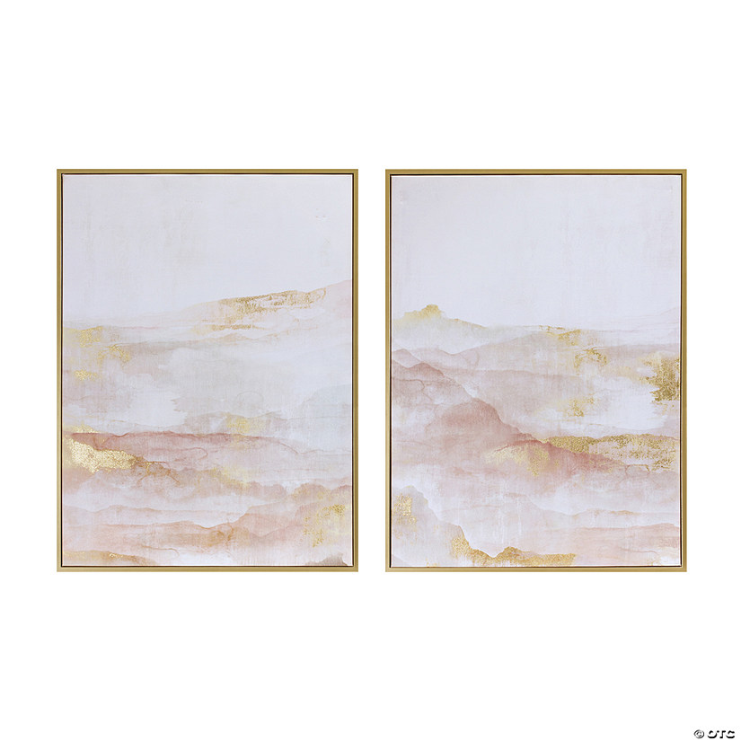 Framed Blush Canvas Wall Art (Set Of 2) 23.75"L X 31.75"H Canvas/Plastic Image