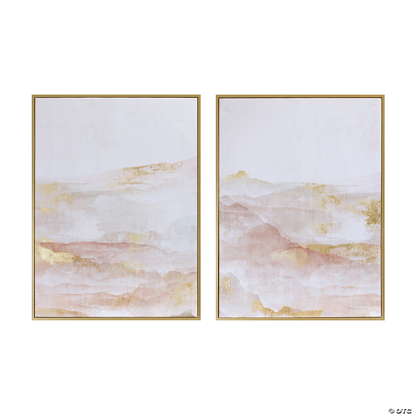 Framed Blush Canvas Wall Art (Set Of 2) 23.75&quot;L X 31.75&quot;H Canvas/Plastic Image