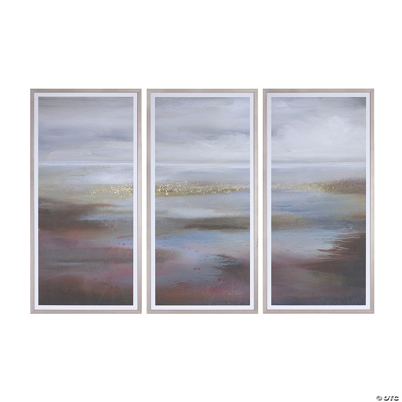 Framed Landscape Panel Wall Art (Set Of 3) 19.5"L X 39.25"H (Each Panel) Plastic/Paper Image