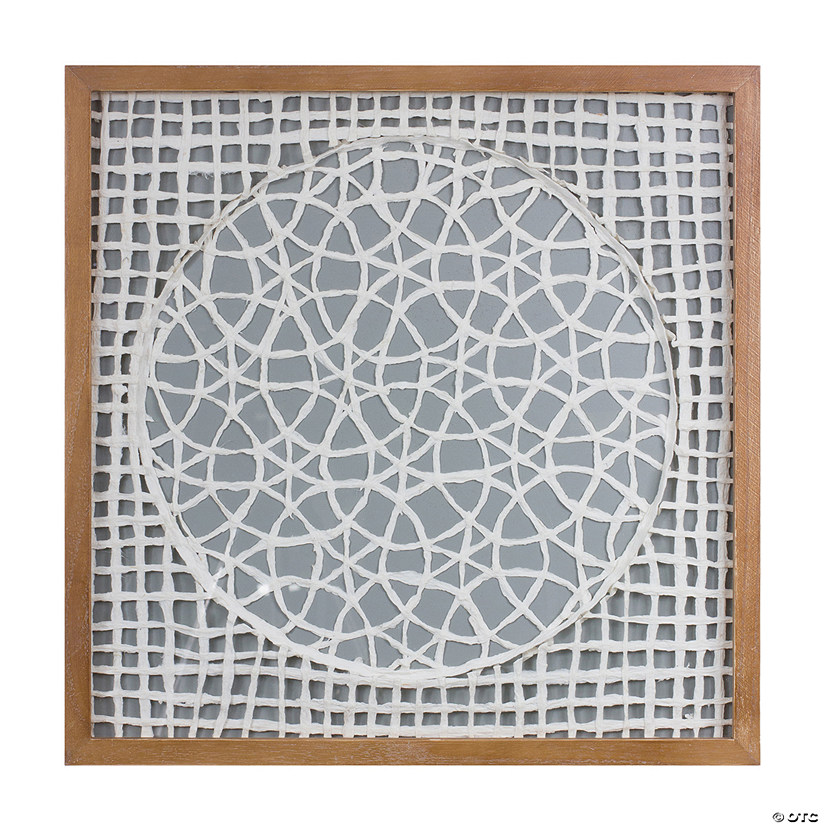 Framed Paper Mache Wall Art (Set Of 2) 19.5"Sq Wood/Paper Image