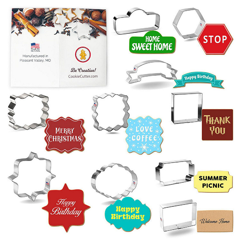 Frames &amp; Plaques Cookie Cutter 10 Pc Set HS0533 Image