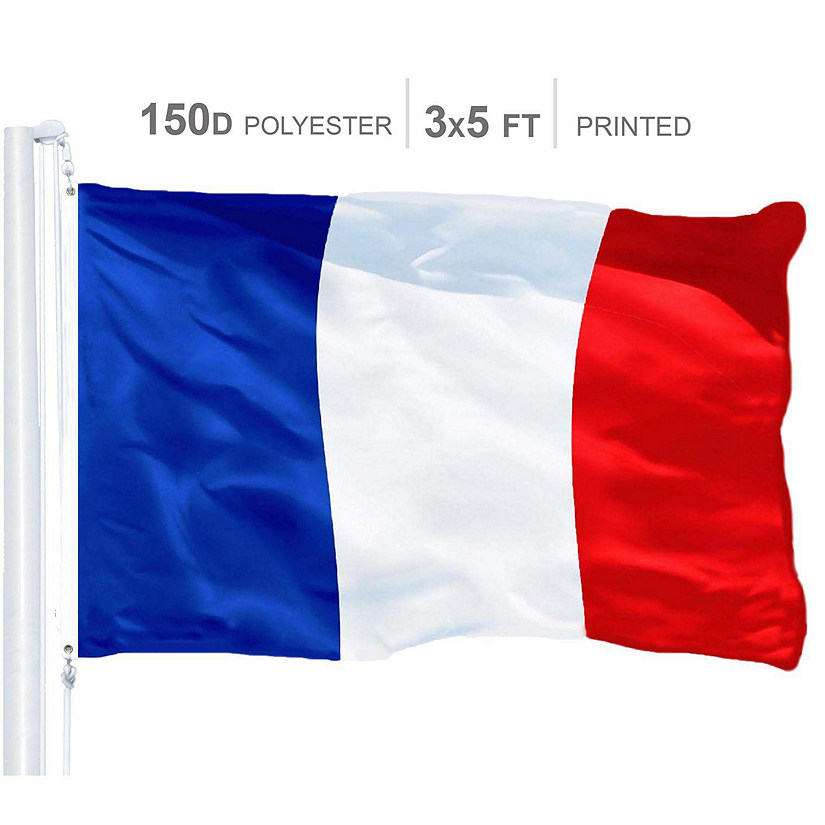 France French Flag 150D Printed Polyester 3x5 Ft Image