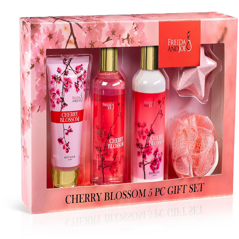 Freida and Joe Cherry Blossom 5-Piece Bath and Body Gift Box Set Image