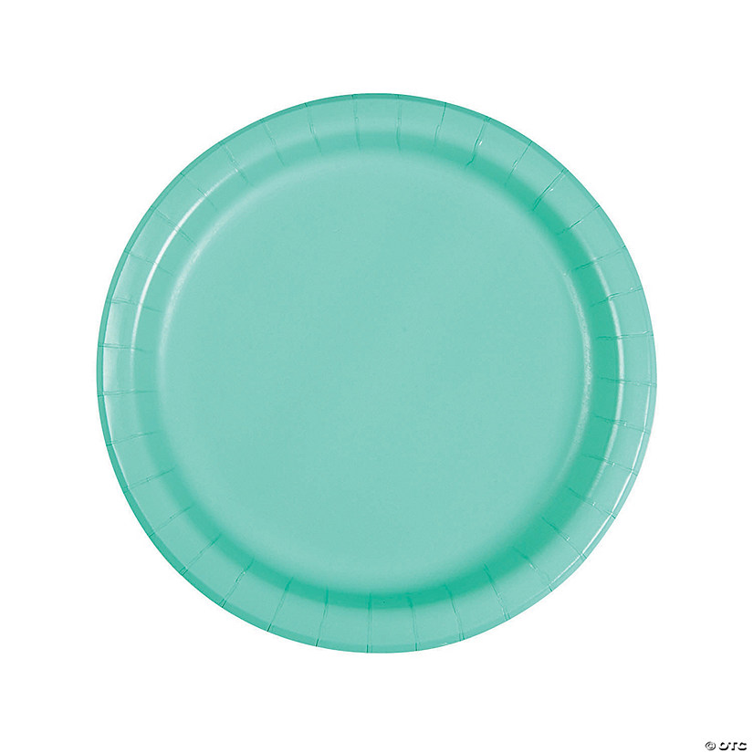 Fresh Mint Green Paper Dinner Plates 24 Ct. Oriental Trading