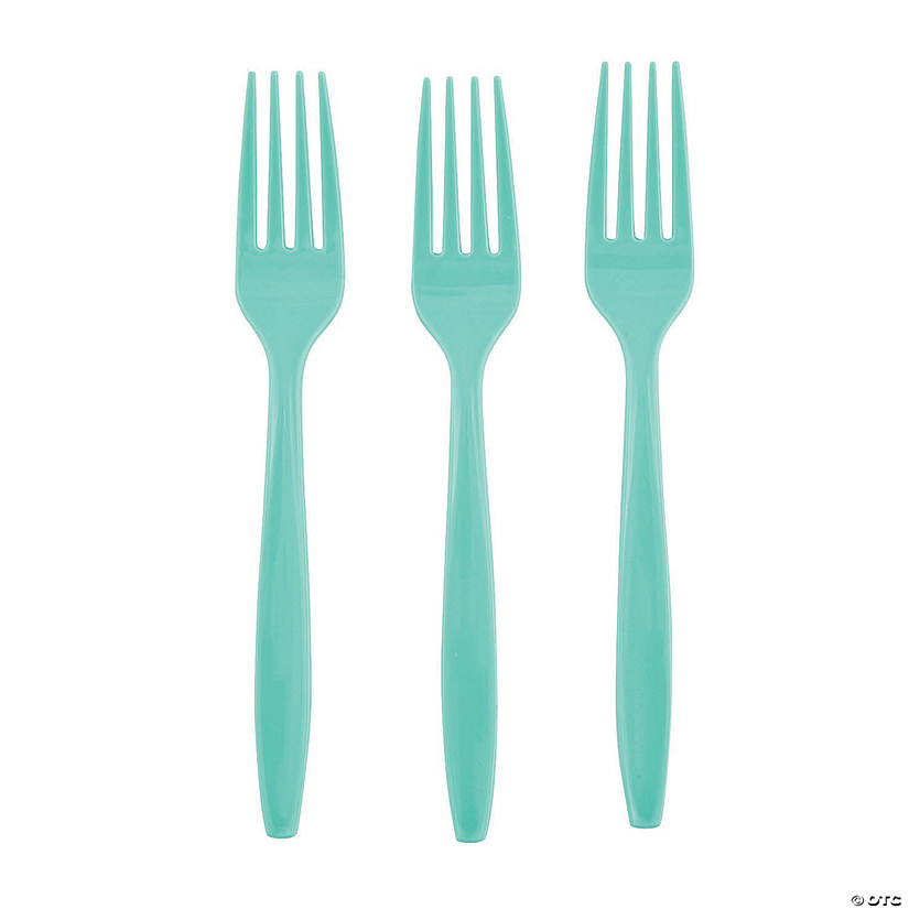Fresh Mint Green Plastic Forks - 24 Ct. Image