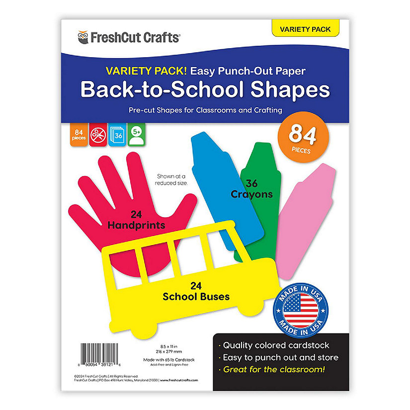 FreshCut Crafts Back-to-School Shape Cutouts Image