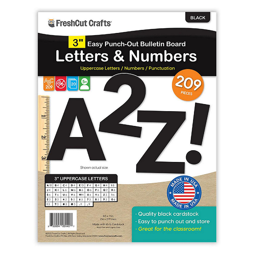 FreshCut Crafts Black 3 inch Letters Image