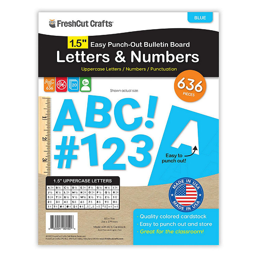FreshCut Crafts Blue 1.5 inch Letters Image