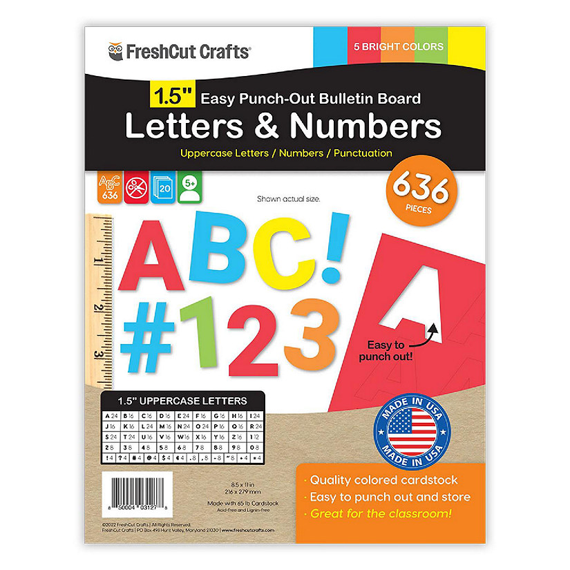 FreshCut Crafts Bright 1.5 inch Letters Image