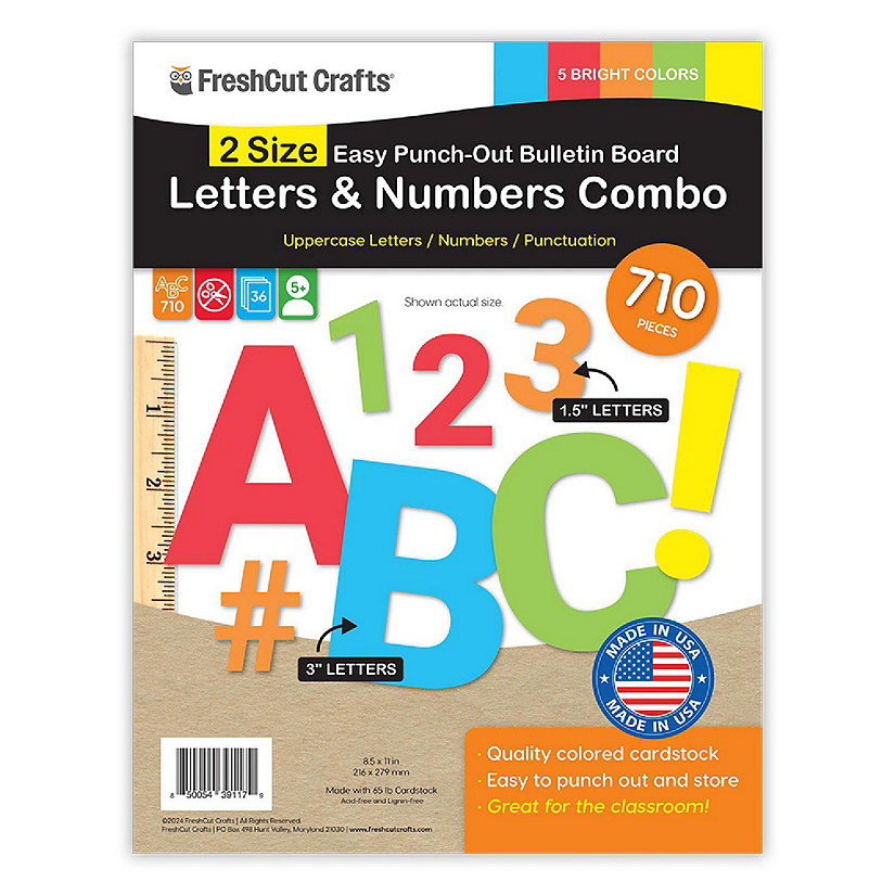 FreshCut Crafts Bright 2-Size Combo Letters Image