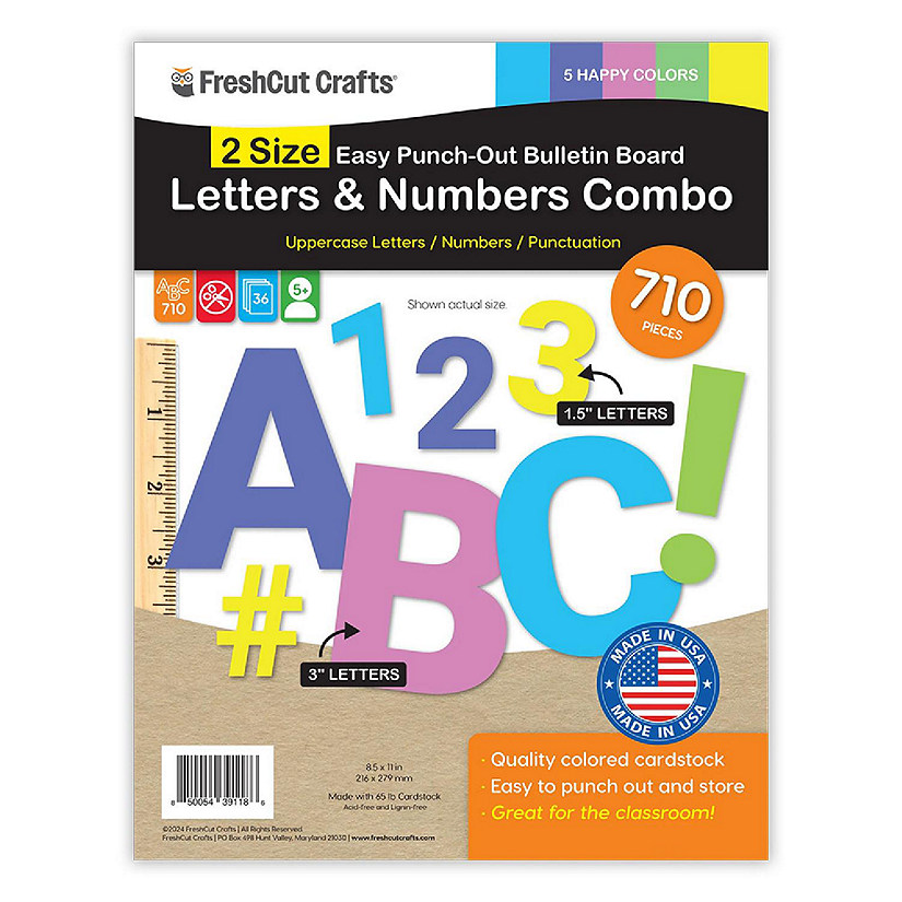 FreshCut Crafts Happy 2-Size Combo Letters Image