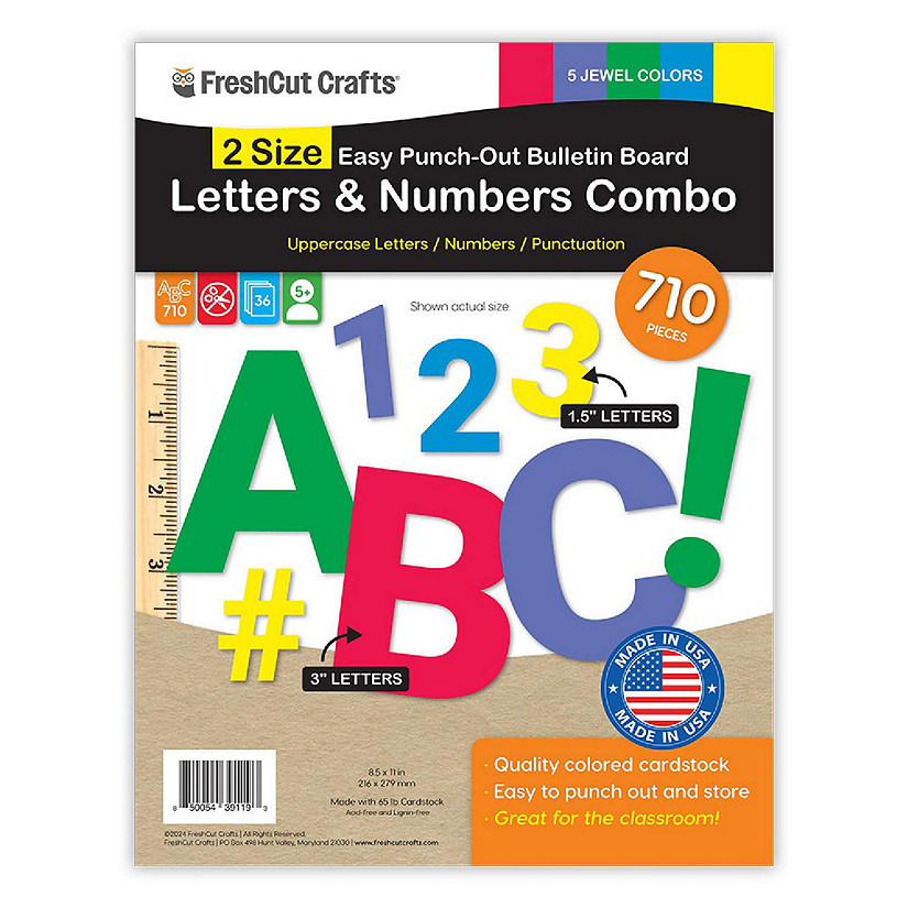 FreshCut Crafts Jewel 2-Size Combo Letters Image