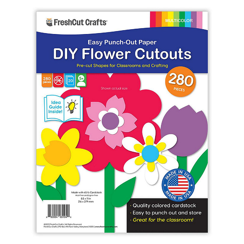 FreshCut Crafts Multicolor Flower Cutouts Image
