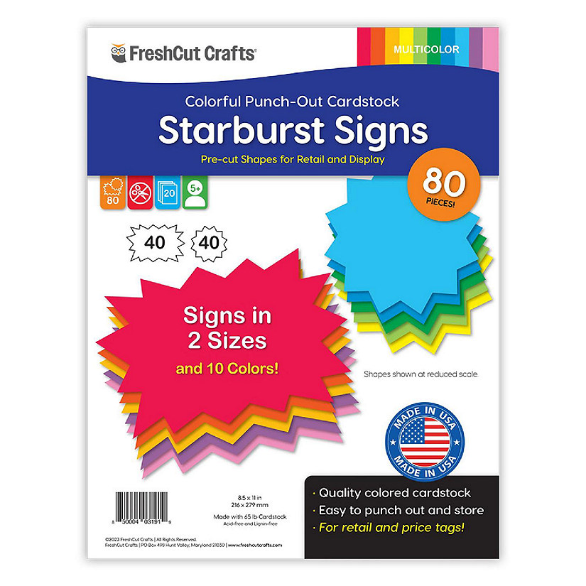 FreshCut Crafts Multicolor Starburst Signs Image