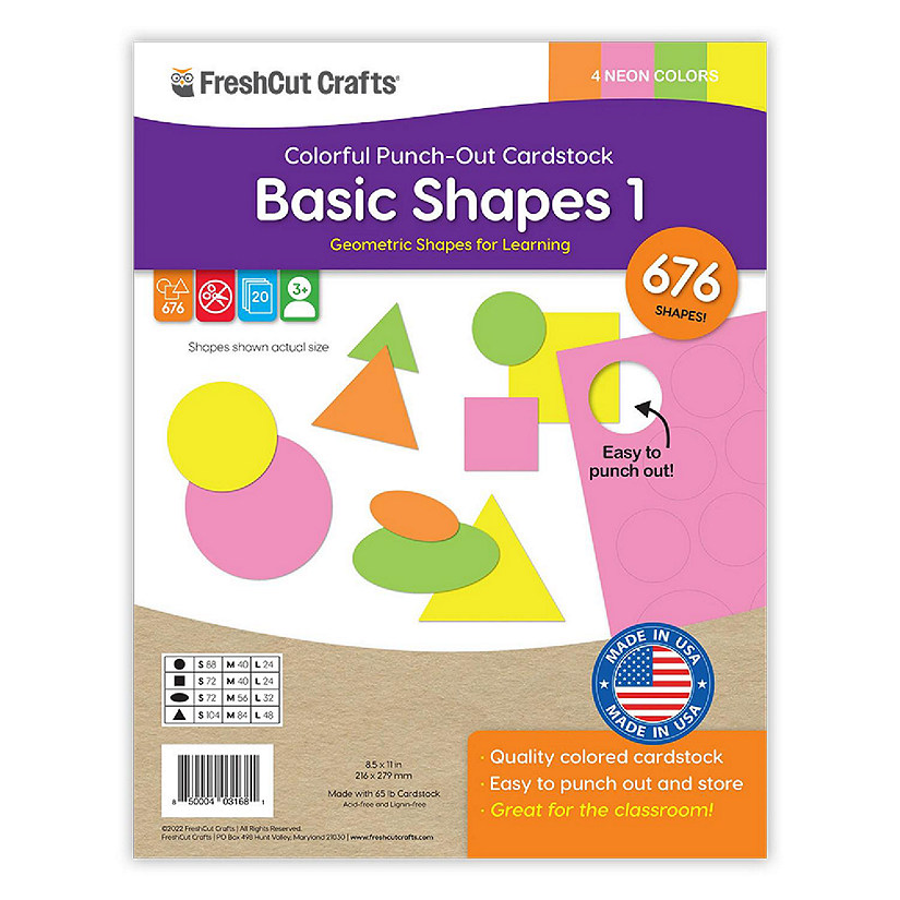 FreshCut Crafts Neon Basic Shape 1 Cutouts Image