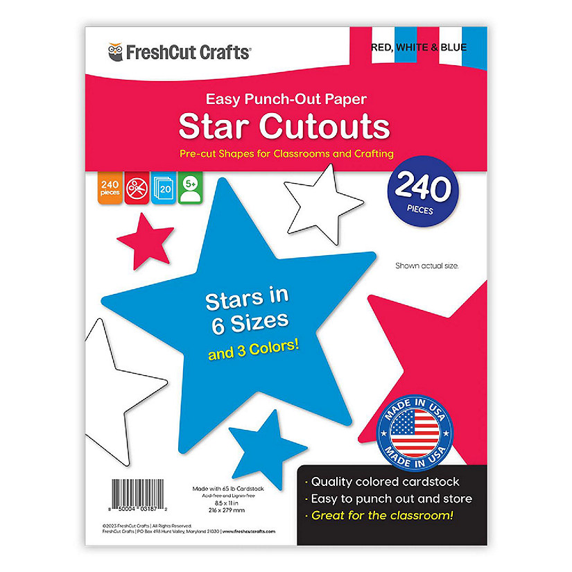 FreshCut Crafts Patriotic Star Cutouts Image