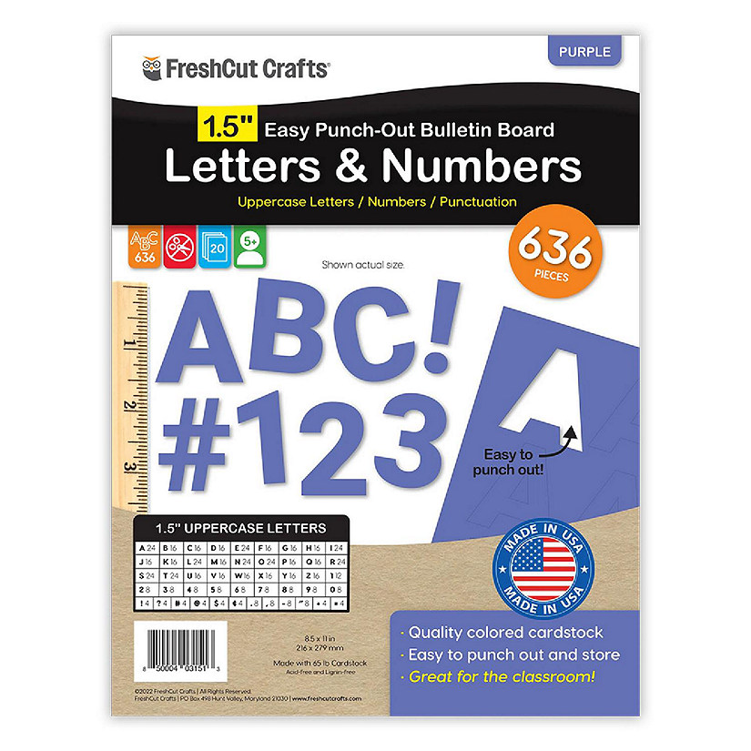 FreshCut Crafts Purple 1.5 inch Letters Image