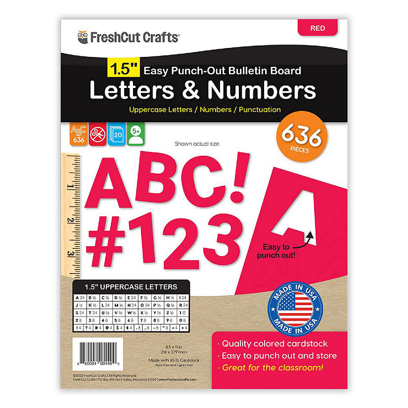FreshCut Crafts Red 1.5 inch Letters Image