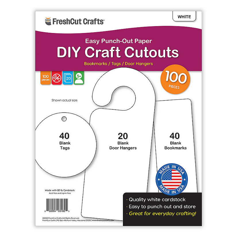 FreshCut Crafts White DIY Crafting Essentials Cutouts Image