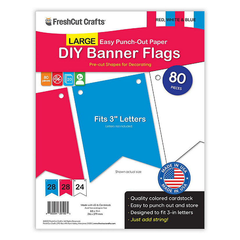 FreshCut Large Patriotic Banner Cutouts Image