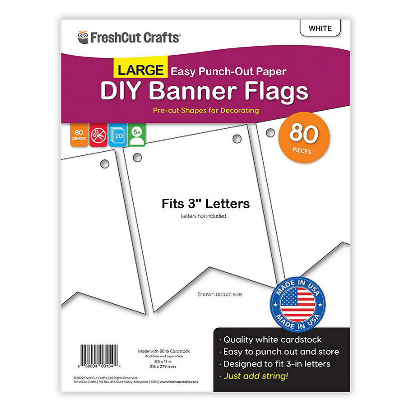 FreshCut Large White Banner Cutouts Image