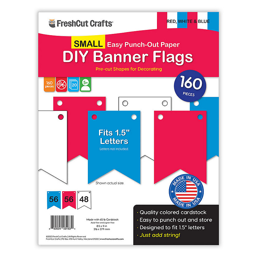 FreshCut Small Patriotic Banner Cutouts Image