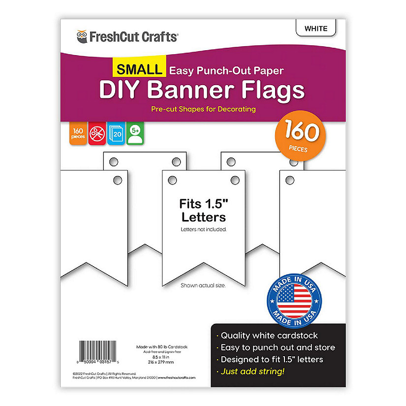 FreshCut Small White Banner Cutouts Image