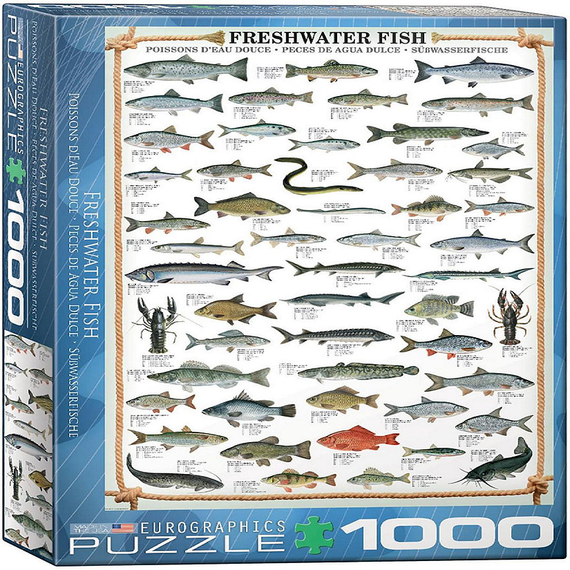Freshwater Fish 1000 Piece Jigsaw Puzzle Image