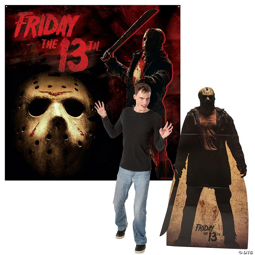 Friday the 13th&amp;#8482; Backdrop &amp; Stand-Up Decorating Kit - 2 Pc. Image