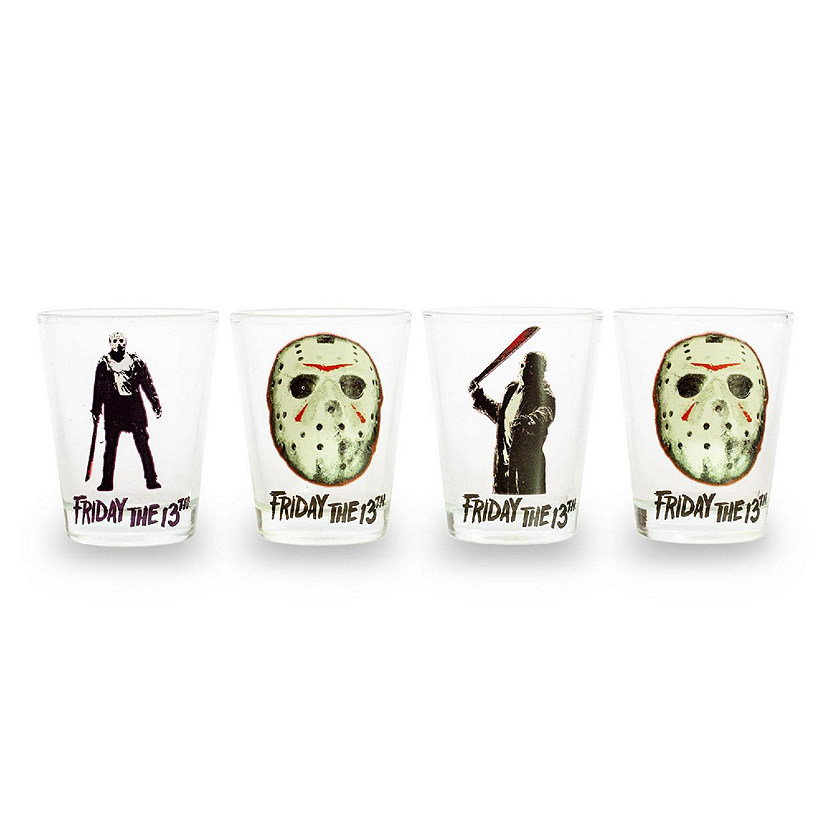 Friday The 13th Jason Voorhees 2-Ounce Mini Shot Glasses  Set of 4 Image