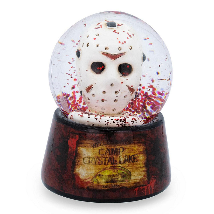 Friday the 13th Jason's Mask Mini Snow Globe  3 Inches Tall Image