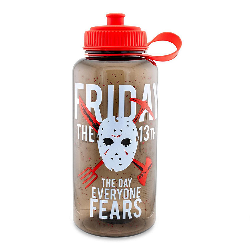 Friday The 13th "The Day Everyone Fears" Water Bottle  Holds 34 Ounces Image