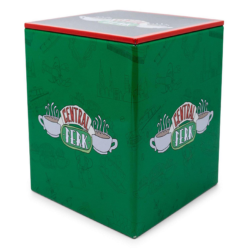 Friends Central Perk Tin Storage Box Cube Organizer with Lid  4 Inches Image