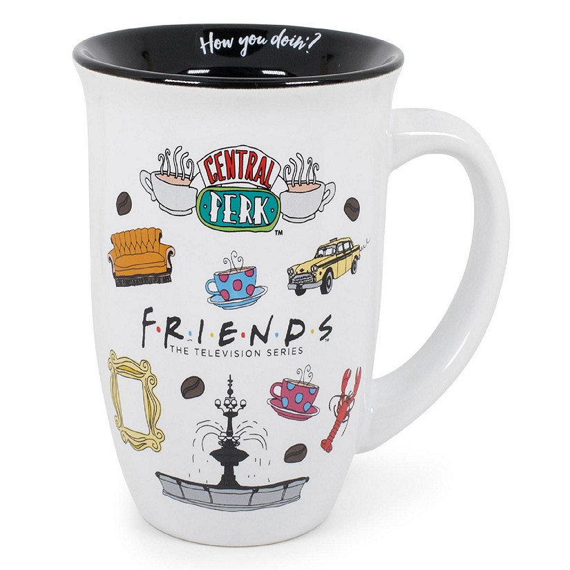 Friends Icons Wide Rim Latte Mug  Holds 16 Ounces Image