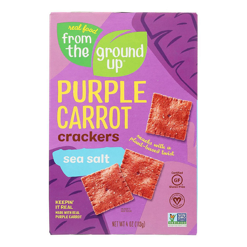 From the Ground Up Sea Salt Purple Carrot Crackers 4 oz Pack of 6 Image