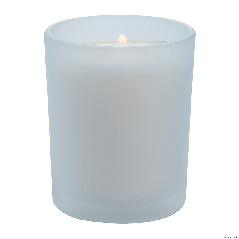 Frosted Wedding Votive Candle Holders - 12 Pc. Image