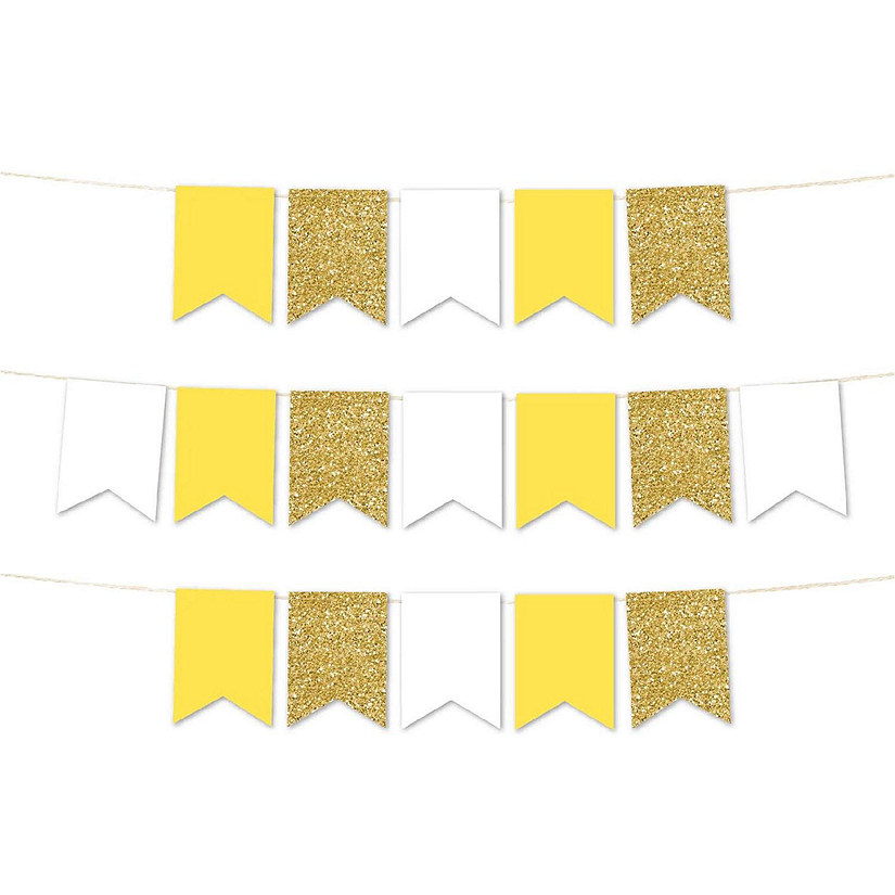 Fuchsia White Navy Pennant - 4 x 5.5 Inch Image