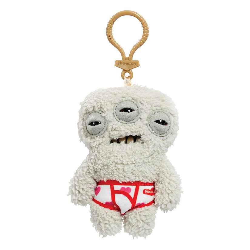 Fugglers 5-Inch Plush Clip-On  Annoyed Alien - Grey Image