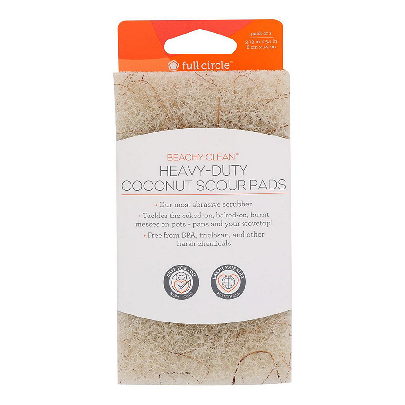 Full Circle Home - Coconut Scour Pads 3pk - 1 Each-CT Image