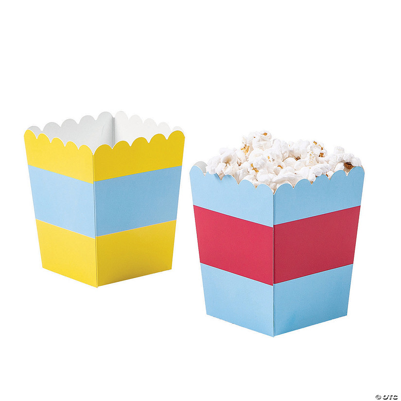 Fun Colors Popcorn Boxes - 12 Pc. Image