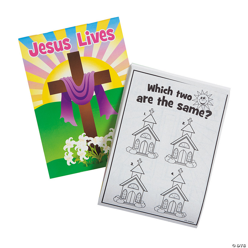 Fun He Lives Activity Pads for Easter - 12 Pc. for Kids Image