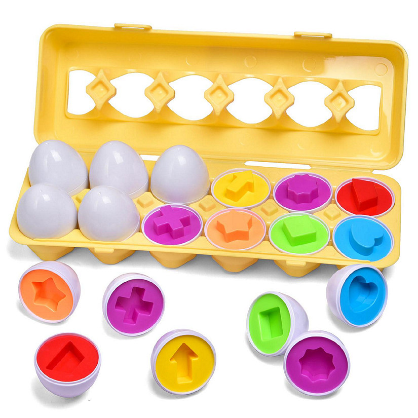 Fun Little Toys-12 PCS Matching Easter Egg Set Image