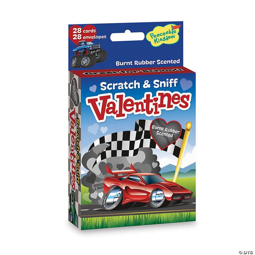 Fun on Wheels Scratch & Sniff Valentine's Day Cards - 28 Pc. Image