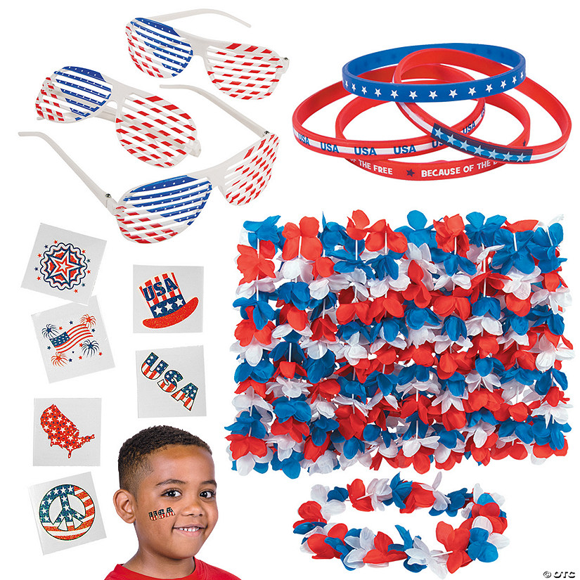 Fun Patriotic Adult Accessories Kit for 12 Image