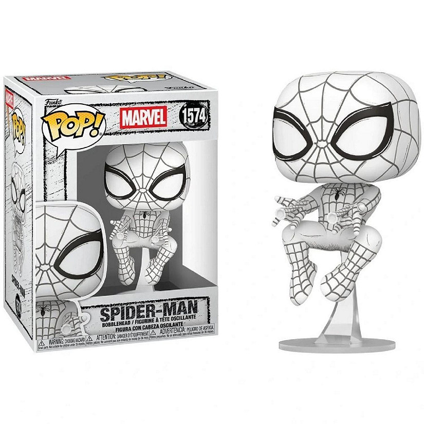 Funko Pop! Marvel Sketched: Spiderman #1574 Image