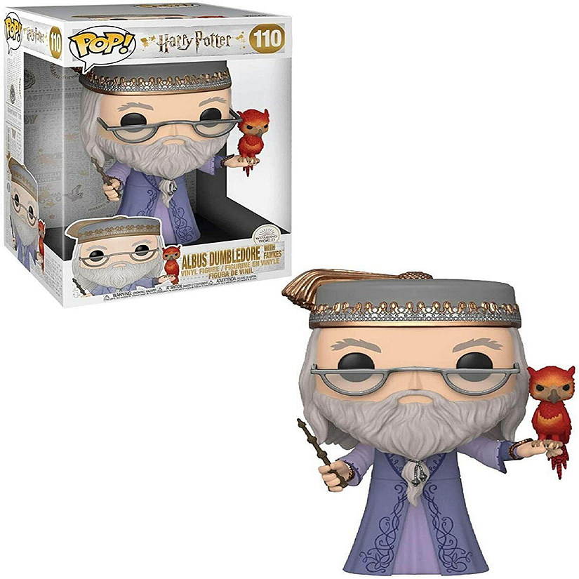 Funko Pop! Movies: Harry Potter - Albus Dumbledore with Fawkes (10 inch) 48038 Image