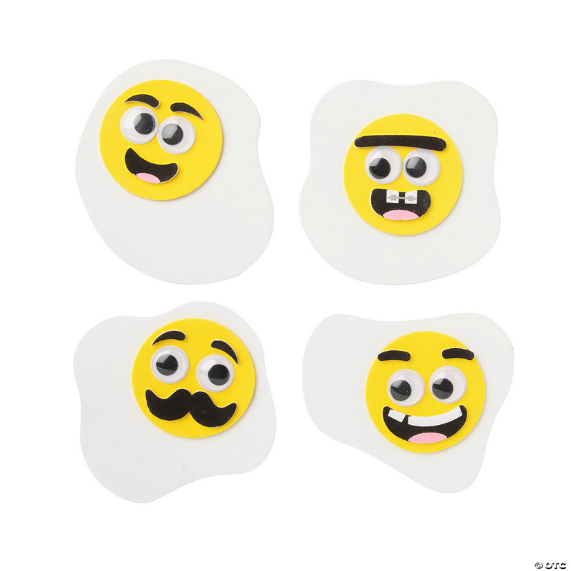 Funny Fried Egg Magnet Craft Kit - Makes 12 Image
